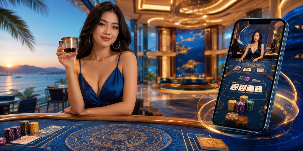 Khách hàng thực hiện giao dịch casino tại Nha Trang trong buổi tối